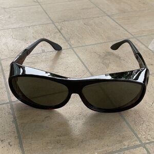 Polar Optics Chunky Tortoiseshell and Black Wrap Sunglasses